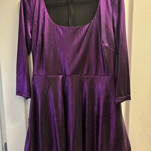 Lulus Metallic Purple Women's Short Dress